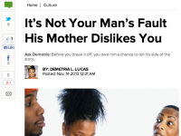 Ask Demetria: His Mother Doesn’t Like Me. Now What?